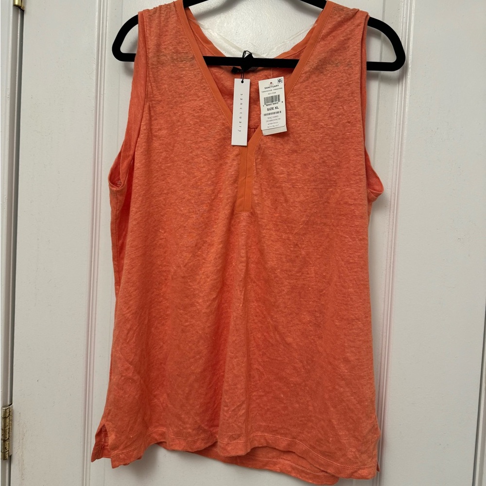 Sanctuary Clothing Women's Laura V-Neck Solid T-Shirt Size XL
